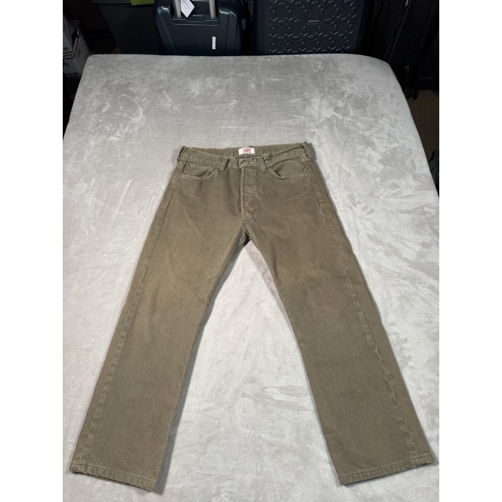Vintage Levis 501xx Jeans Size 32x28 Brown Tan Button Fly